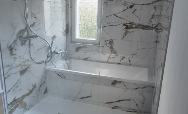 Rénovation complète de salle de bain dans une maison à Loon-Plage, Saint-Omer, BF SERVICE